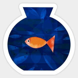 Goldfish in Bowl Sticker